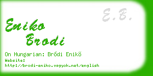 eniko brodi business card